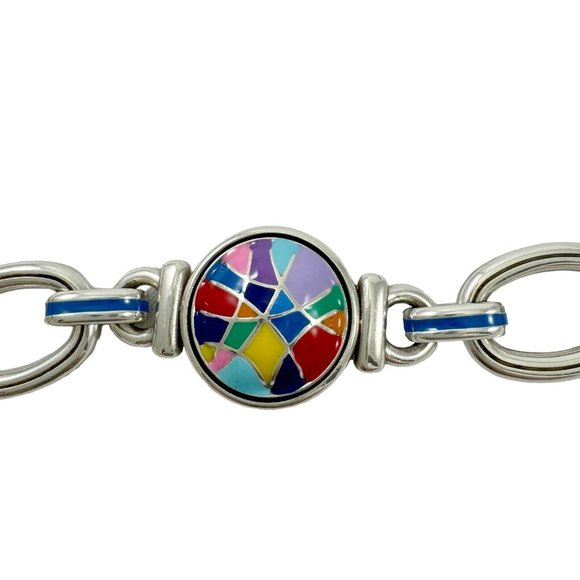 Brighton Colormix Reversible Necklace Pendant and Matching Link Bracelet NEW - Picture 7 of 10